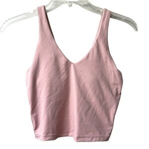 All in Motion Flex V Neck Crop Performance Sports Bra Top Womens XS Mauve NWOT